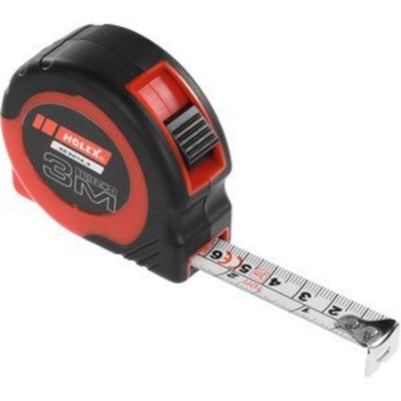 HOLEX Tape Measure with mm/inch Graduations, Tape Length: 3m 462014 3